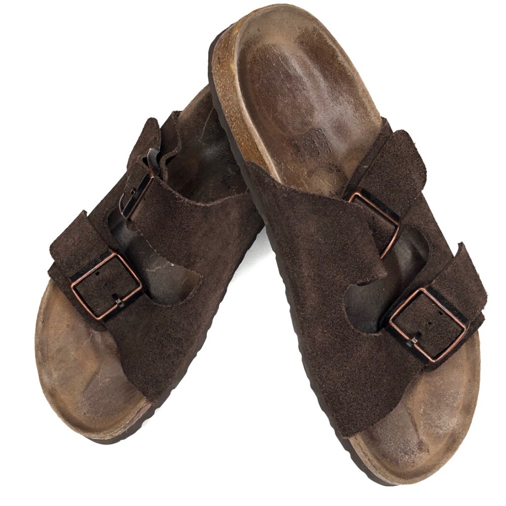Betula by  Birkenstock Brown Suede Sandals